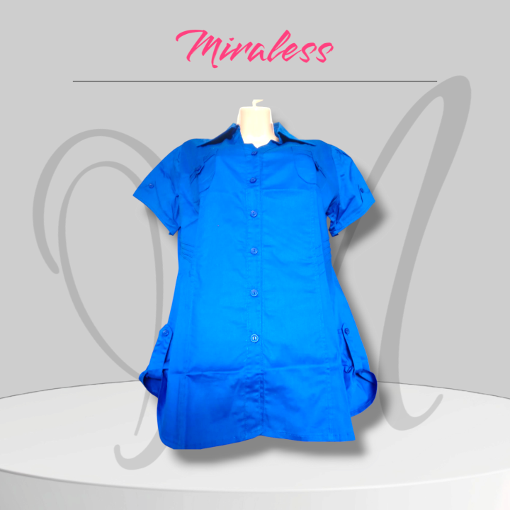 Camisa Azul Cuello Clásico