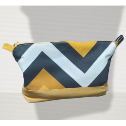 Bolso de mano amarillo y gris