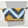 Bolso de mano amarillo y gris