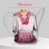 Blusa Estampada de Gasa con Botones